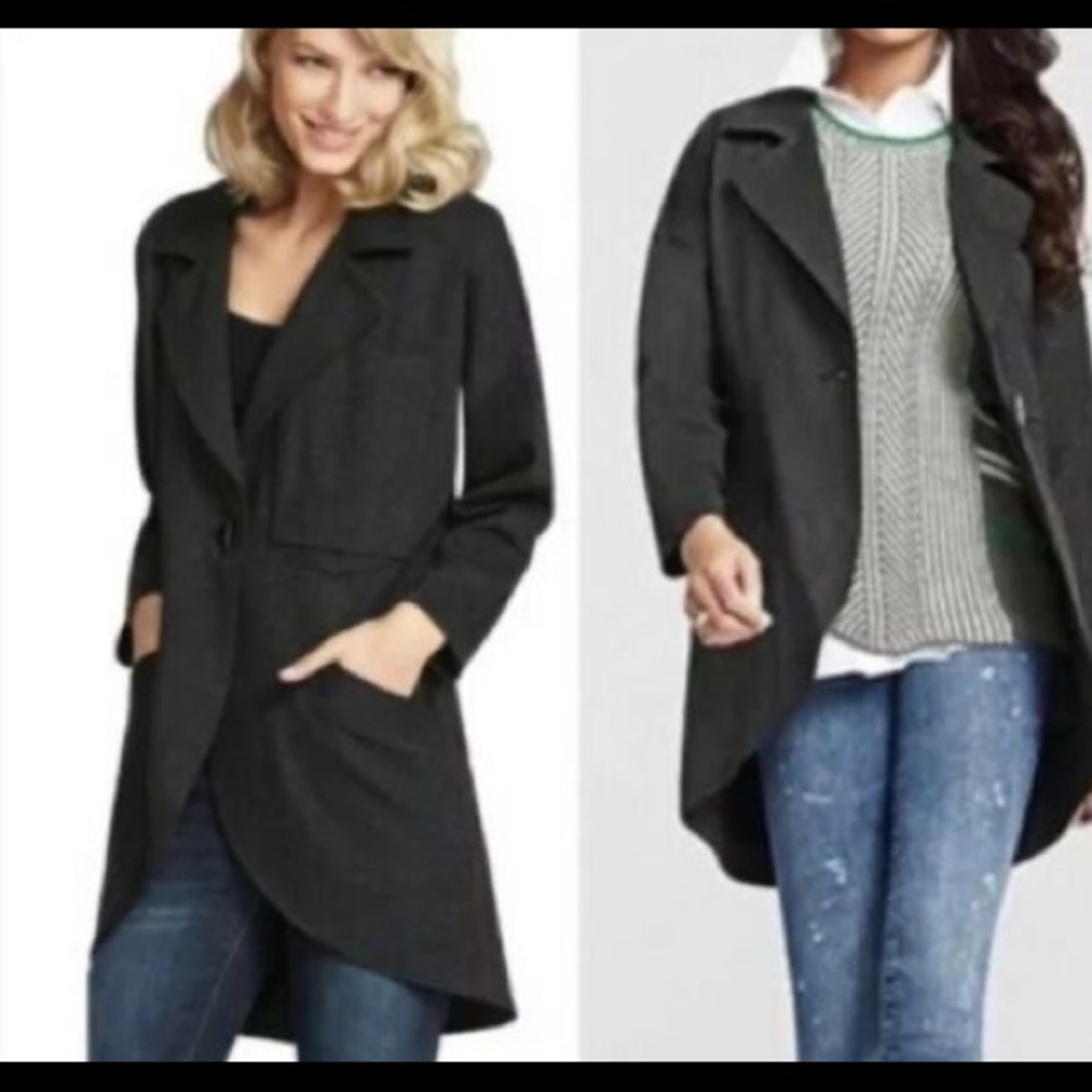 CAbi Lisbon dark grey jacket. Size small.